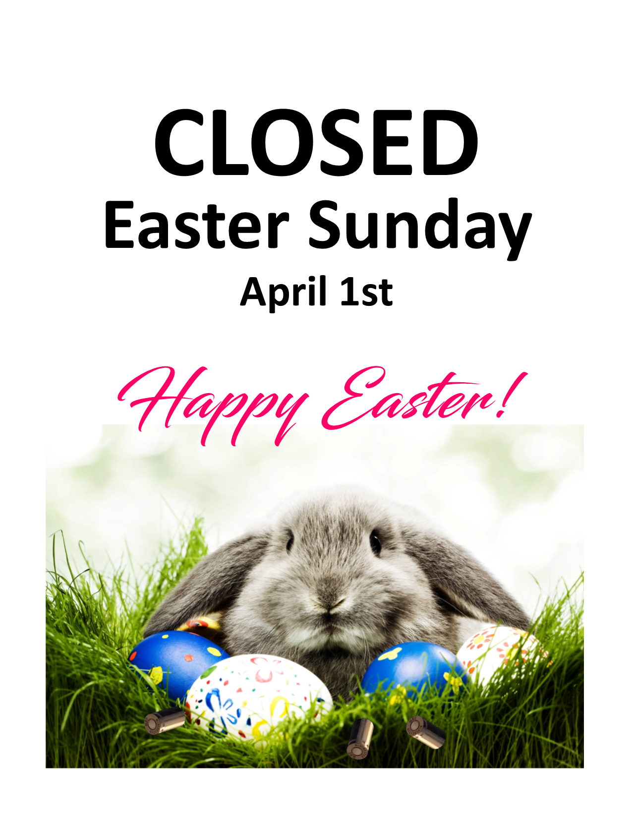 Closed Easter Sign 2018 The Range of Richfield